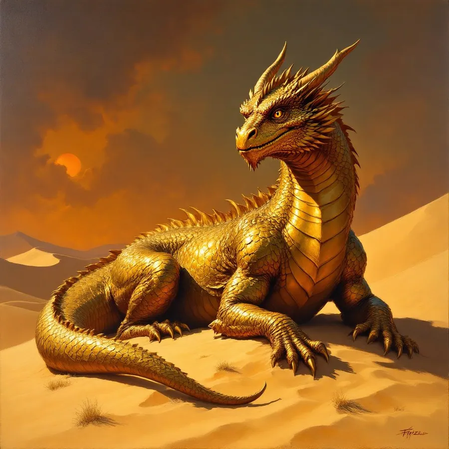 Adult Brass Dragon