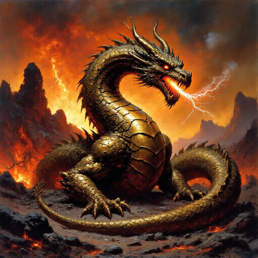 Brass Dragon (fiend-tainted)
