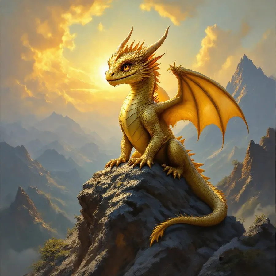 Wyrmling Gold Dragon